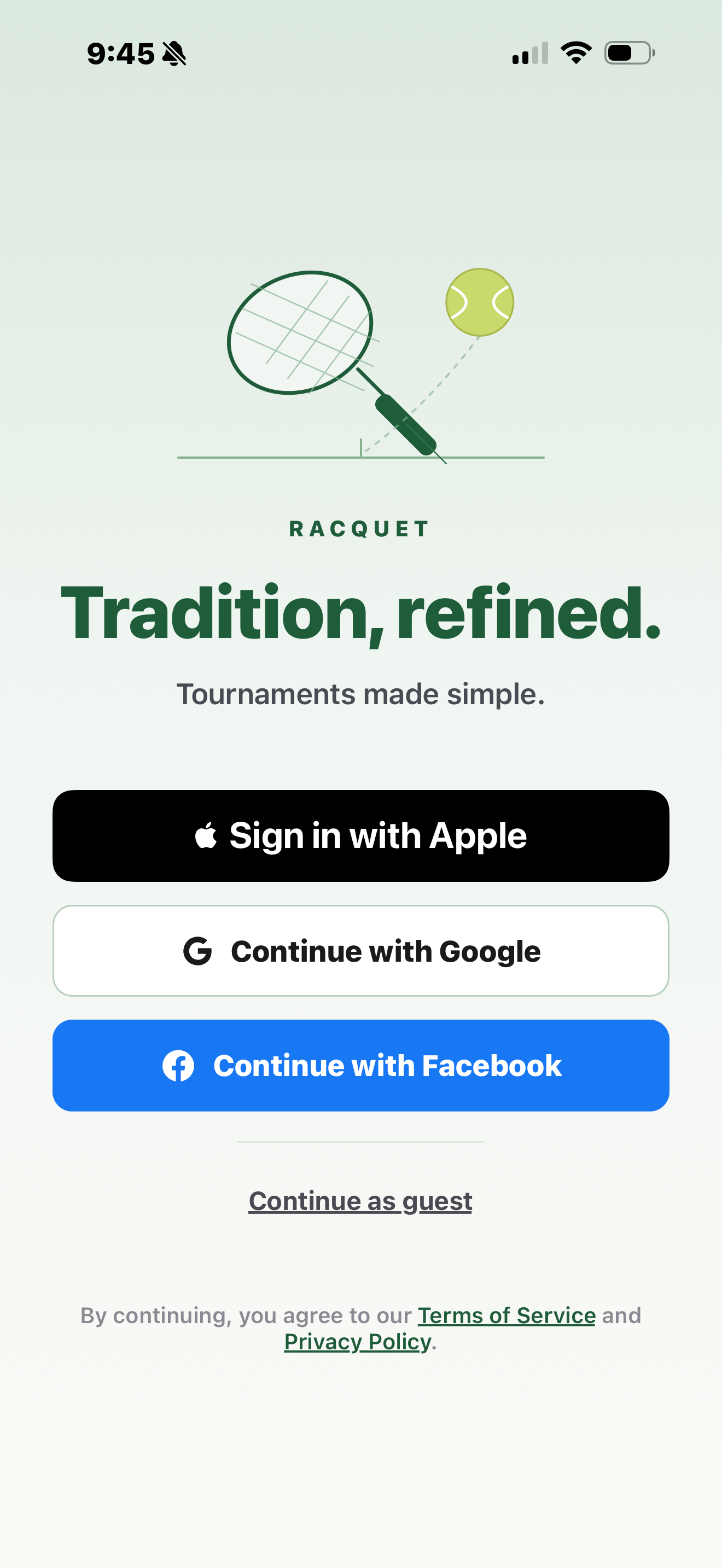 Racquet App