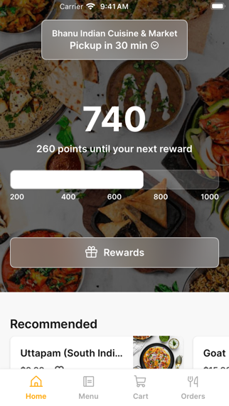 Bhanu Indian Cuisine Screenshot