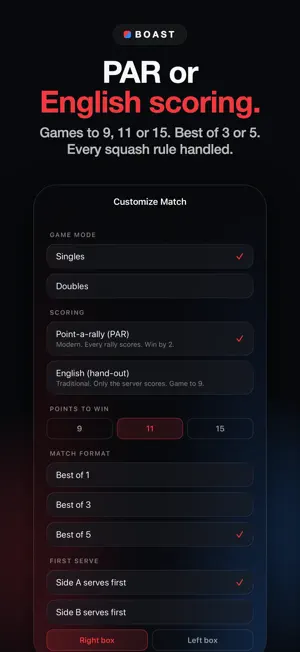 Squash Scoreboard: Boast Nick screenshot 2