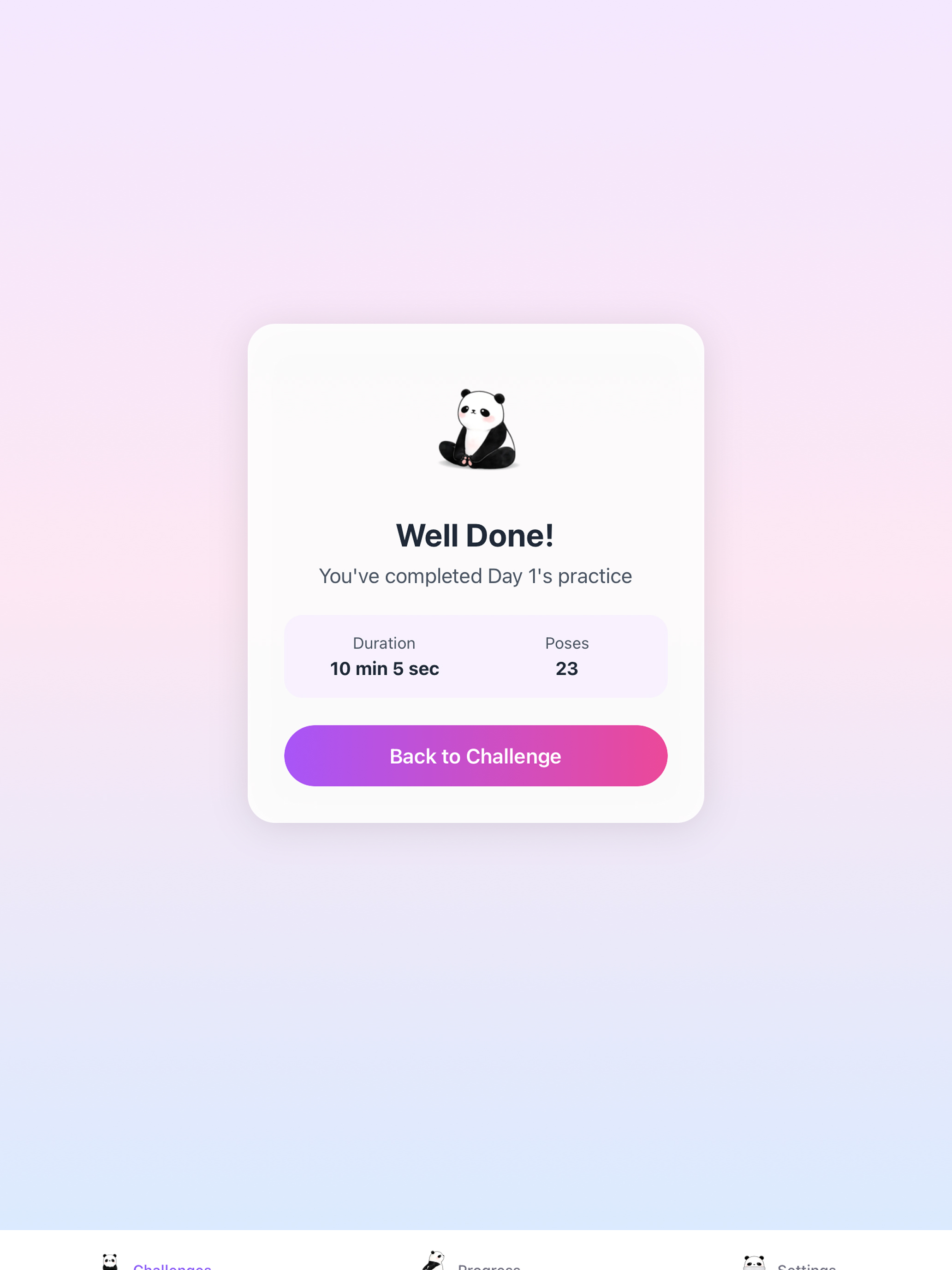 Panda Yoga: 5 Min Challenge