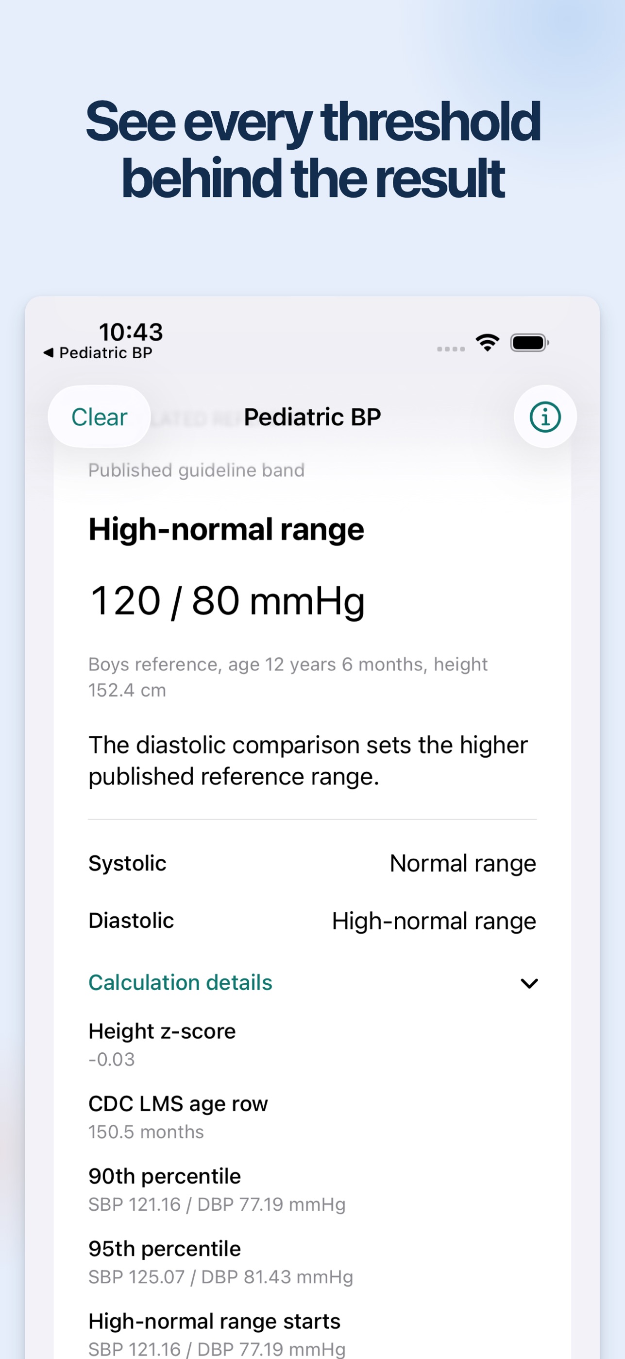 Screenshot 3 of Pediatric BP Reference