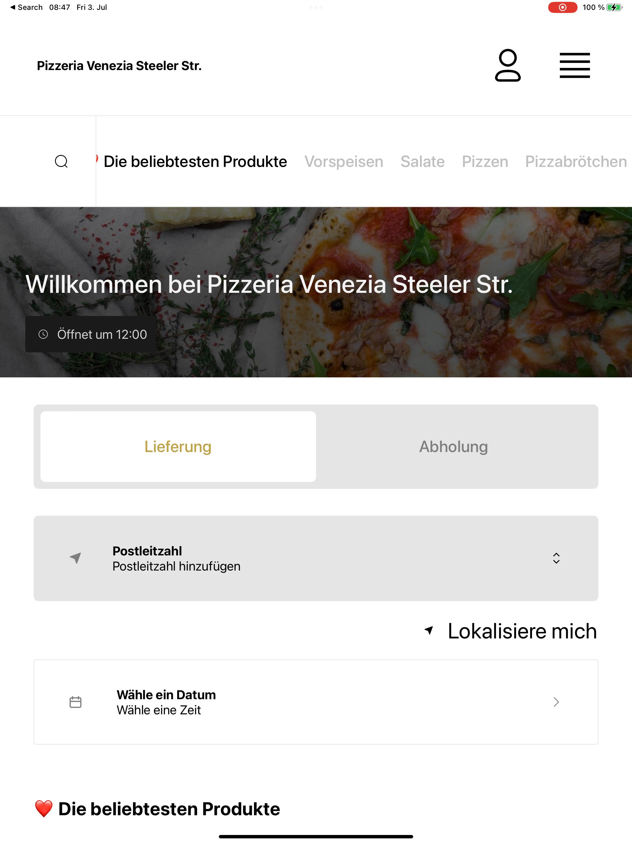 Pizzeria Venezia Steeler Str screenshot 6