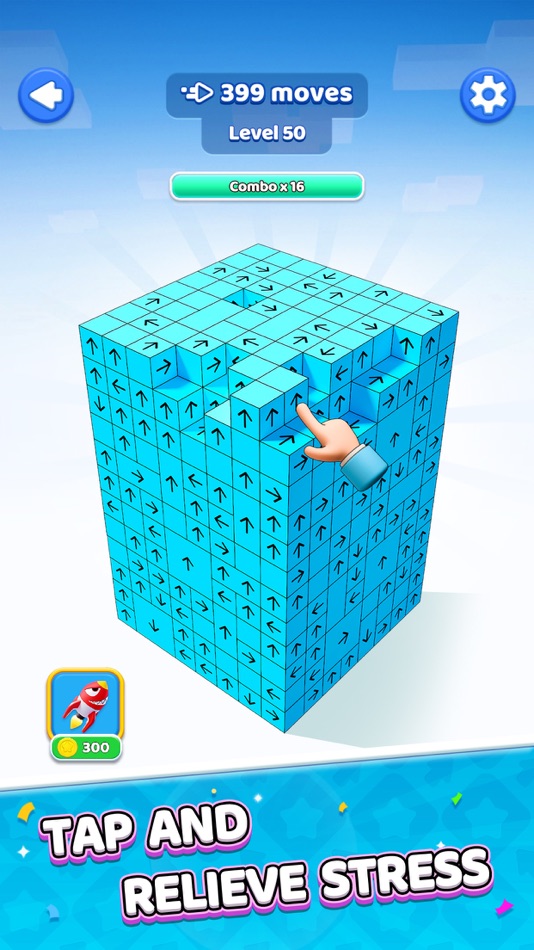 #1. Tap Out - 3D Block Pop (iOS) Av: Topsmart Mobile Ltd.