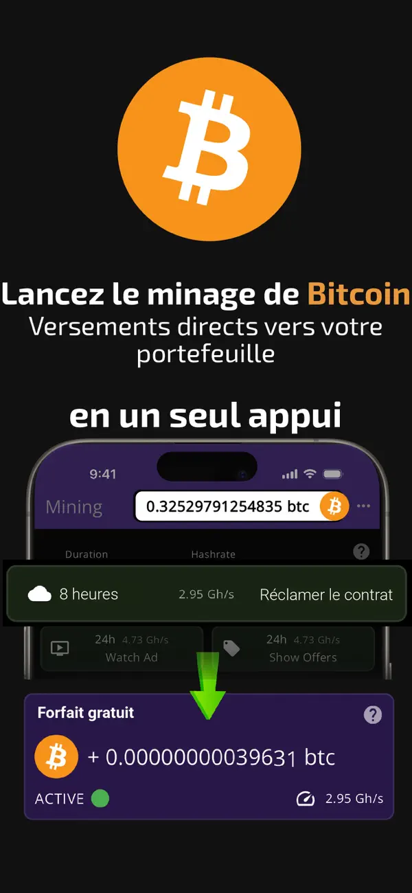Screenshot #1 pour Bitcoin Miner:Minage de crypto