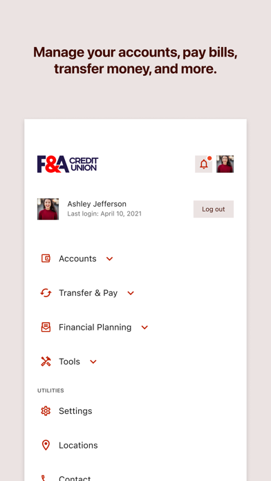Screenshot 4 of F&A Mobile Banking App