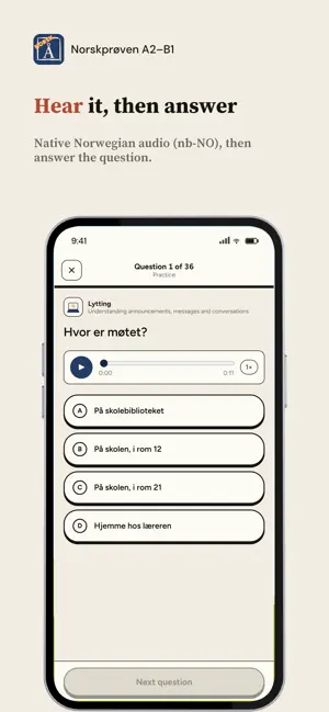Norskprøven: Norwegian A2 B1 screenshot 2