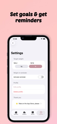 TrackMe - Weight and body Screenshot 5 of 10