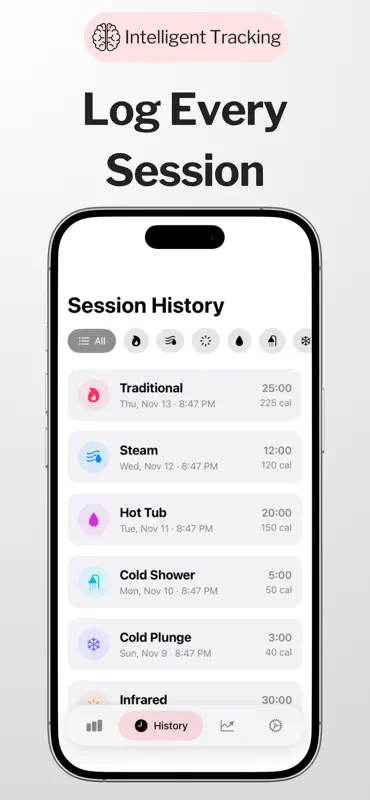 Sauna Tracker: Sleep & Plunge screenshot 4 of 10