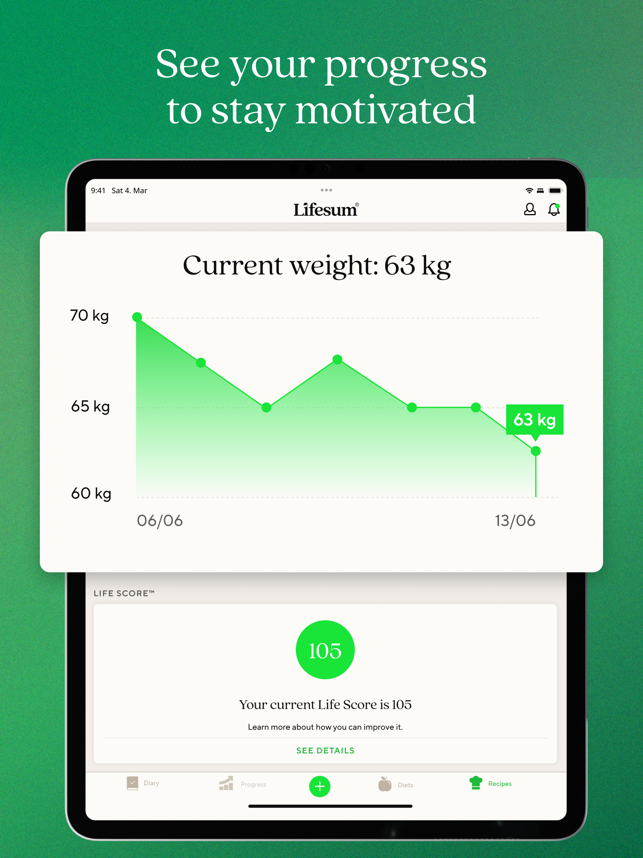 ‎Lifesum Food & Calorie Tracker Screenshot