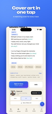 SongGhost: AI Songwriting iPhone screenshot