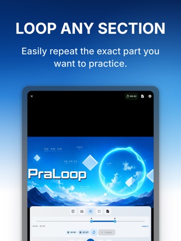 PraLoop iPad screenshot
