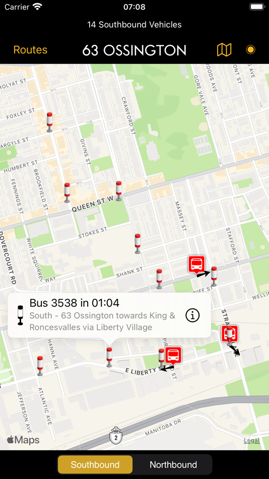#2. TTC Bus Map (iOS) 由: Merch Visoiu