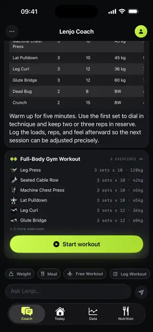 Lenjo: AI Fitness Coach screenshot 2