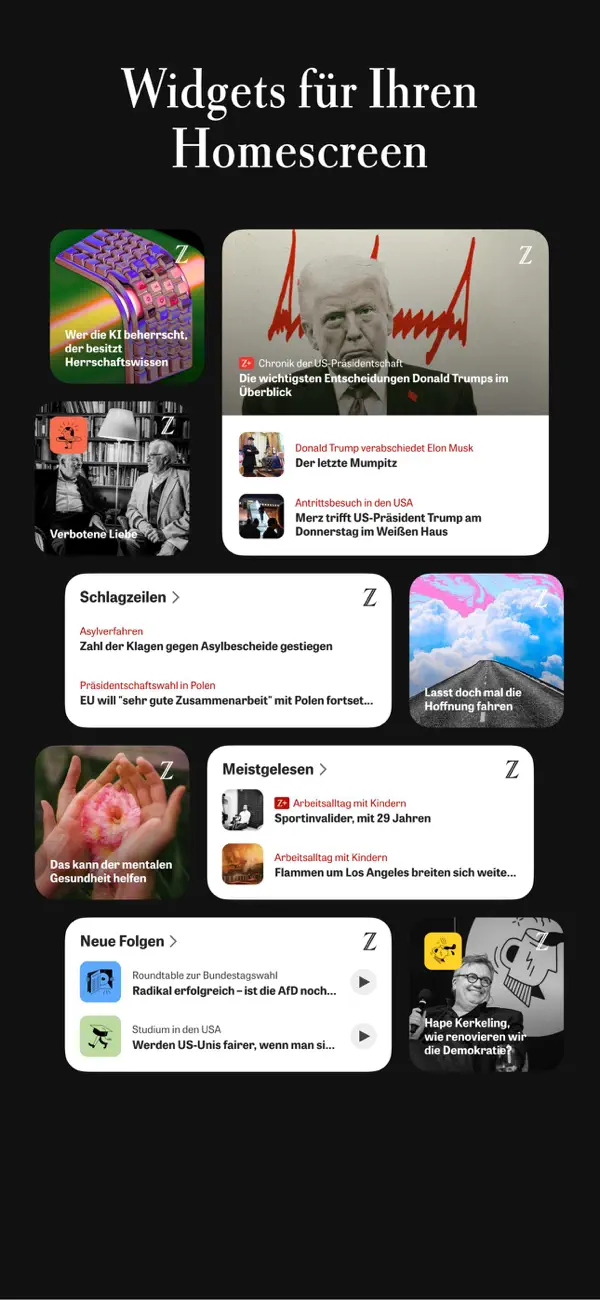DIE ZEIT – Nachrichten iOS app screenshot showing feature 6