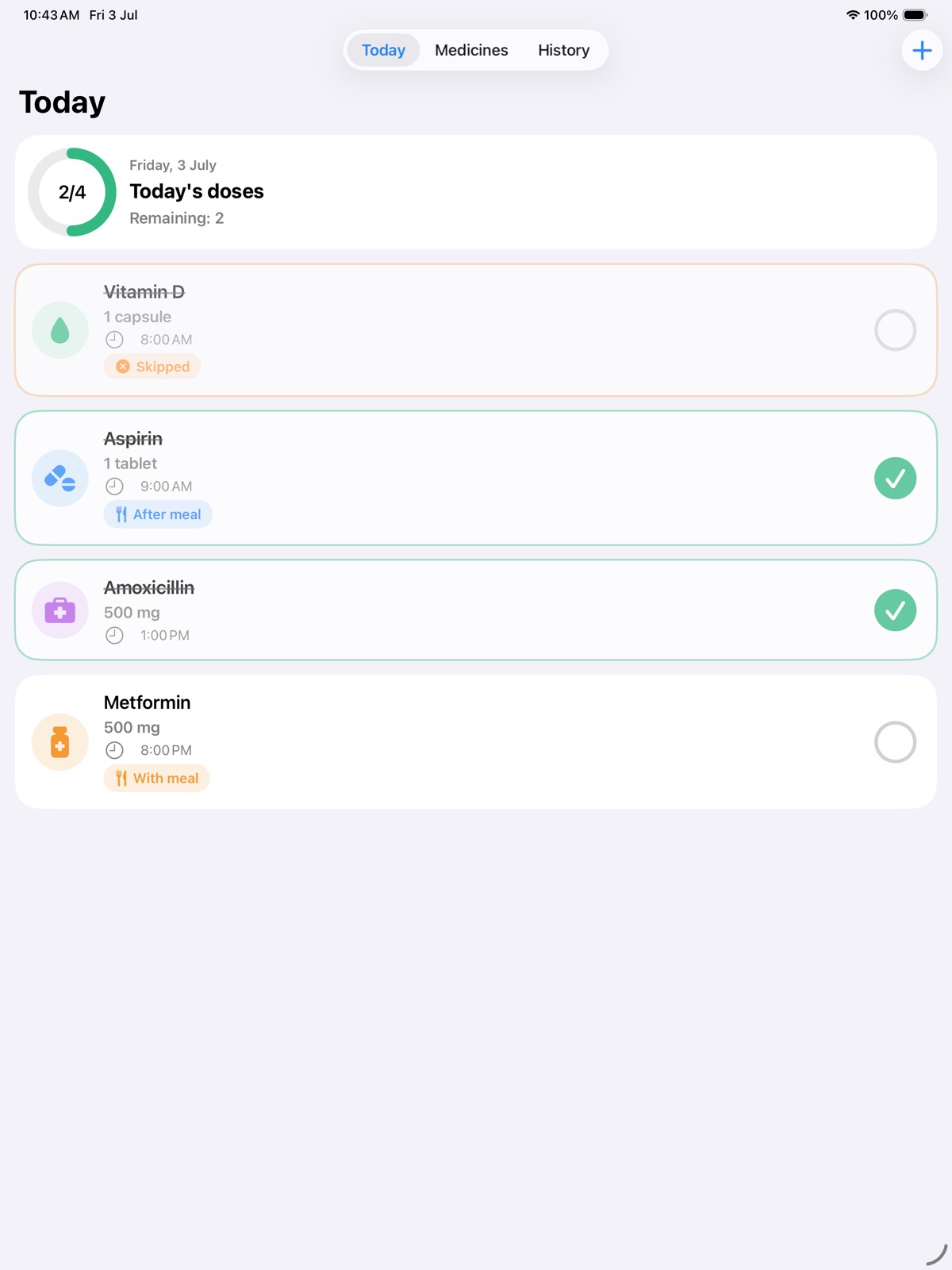 Time to Pill ipad screenshot 1