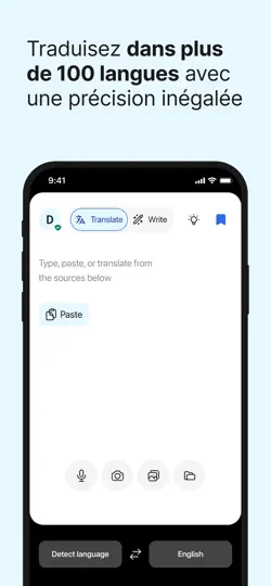 Capture d'écran de DeepL Traducteur sur iPhone 2