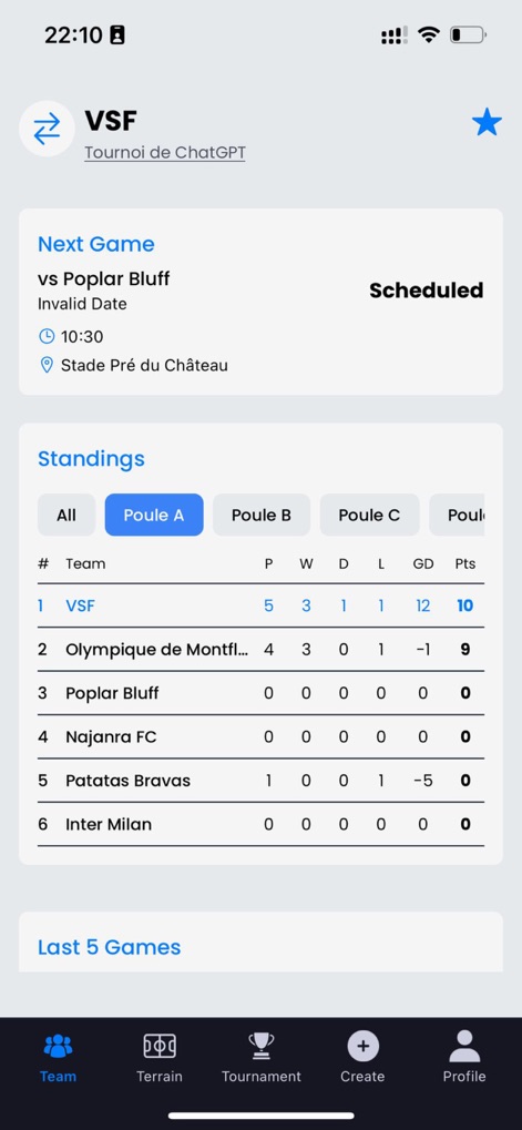 Table-Score - Sports App | MWM