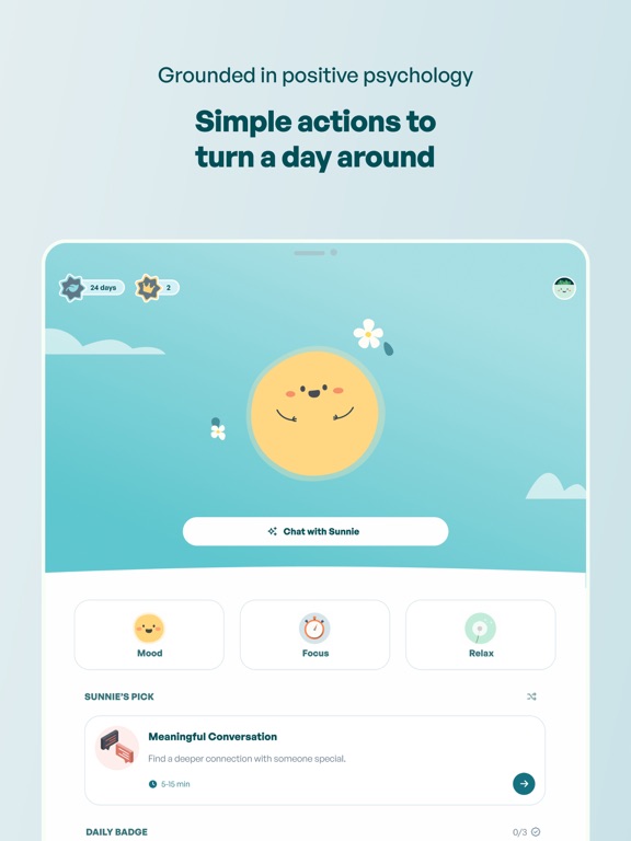 Flourish: 24/7 Wellness Buddy iPad screenshot 2 - Health & Fitness app