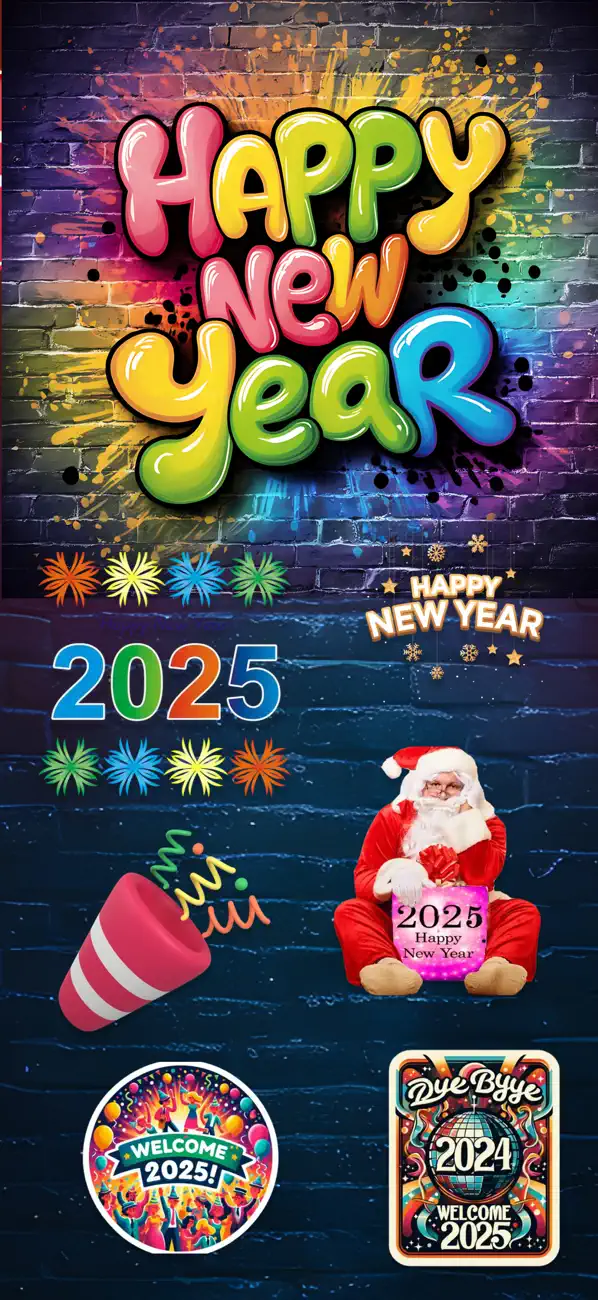 Screenshot #1 pour Stickers New Year 2025