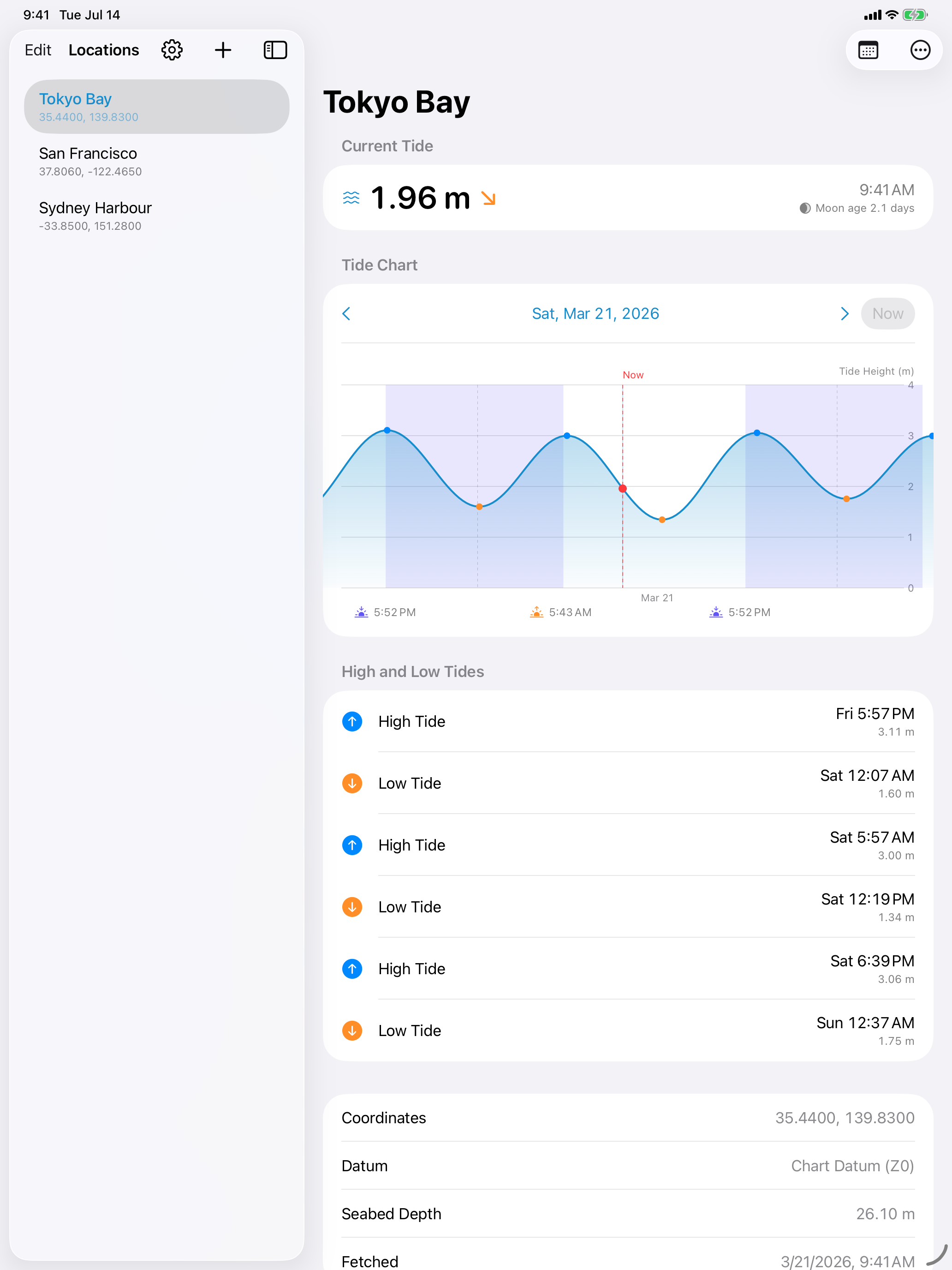 Shiomi - Simple Tide Chart screenshot 5