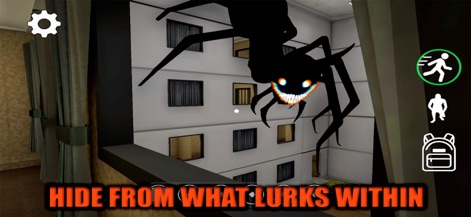 Backrooms Descent: Horror Game - Witness the terrifying entities that stalk the Backrooms, their glowing eyes piercing the darkness as players strategically hide to avoid detection.