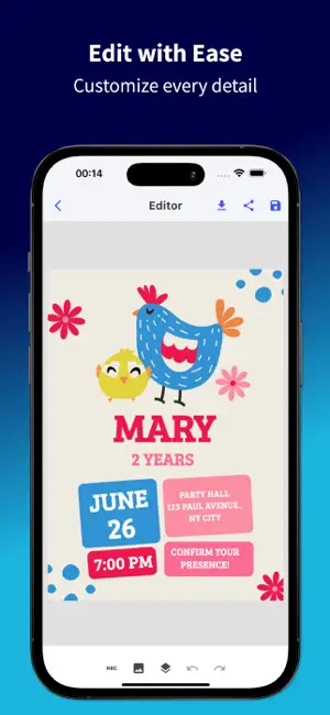 Birthday Invitation Easy 2025 screenshot 2
