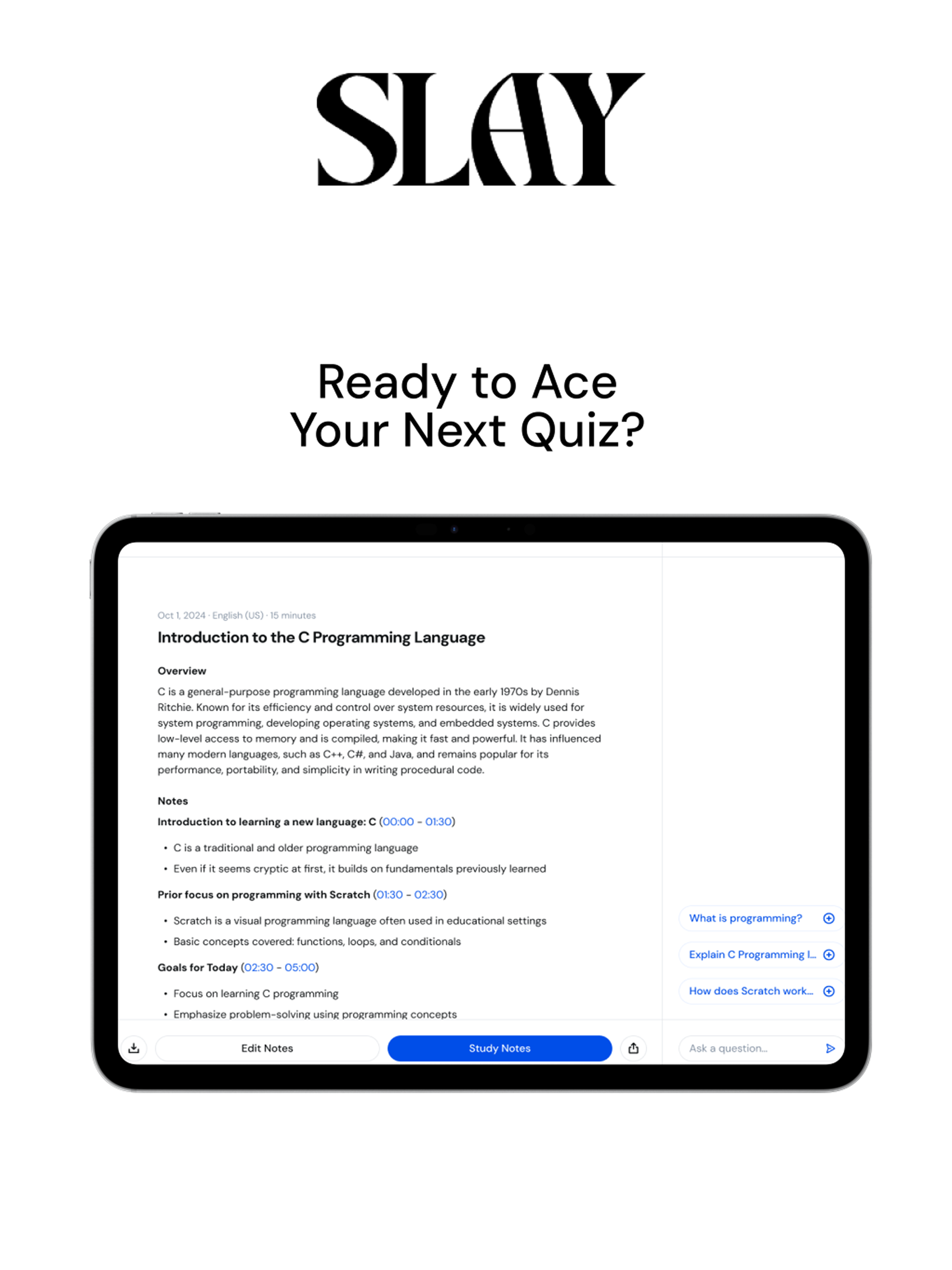 SlaySchool: AI Notetaker