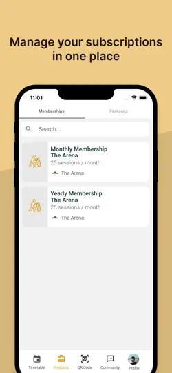 Captura de pantalla de The Arena Gym en iPhone 2