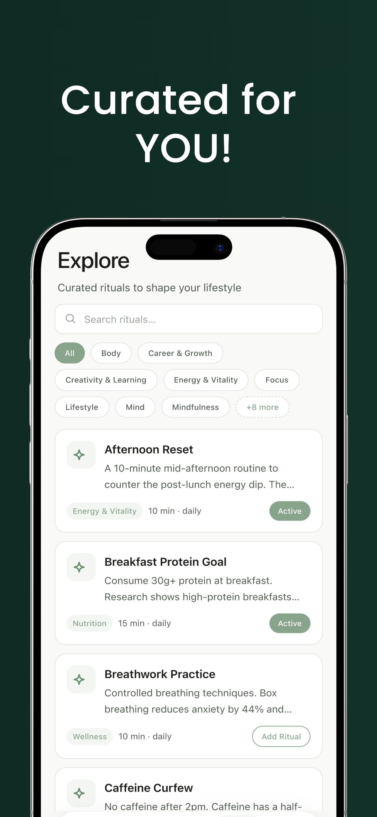 Luvo: Mindful Ritual Builder