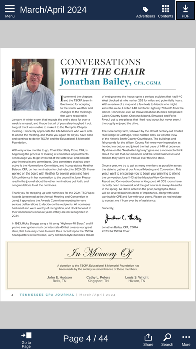 Tennessee CPA Journal Screenshot