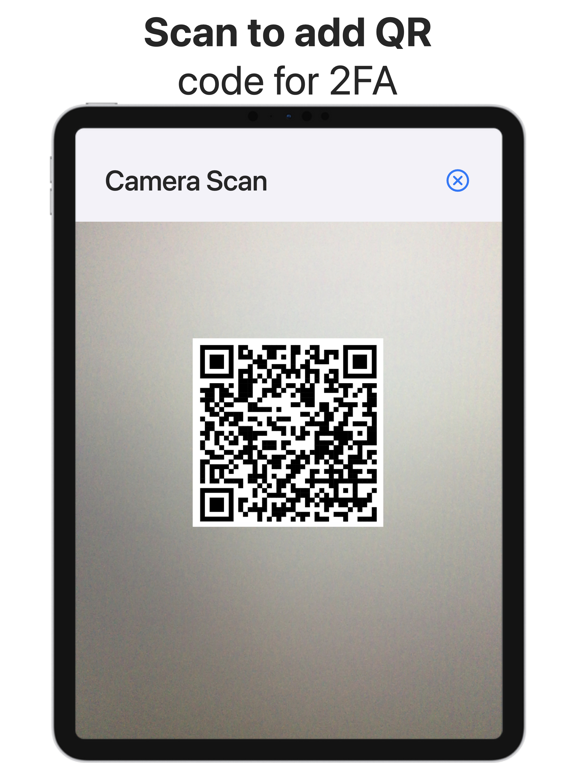 App for Google Authenticator ® iPad screenshot