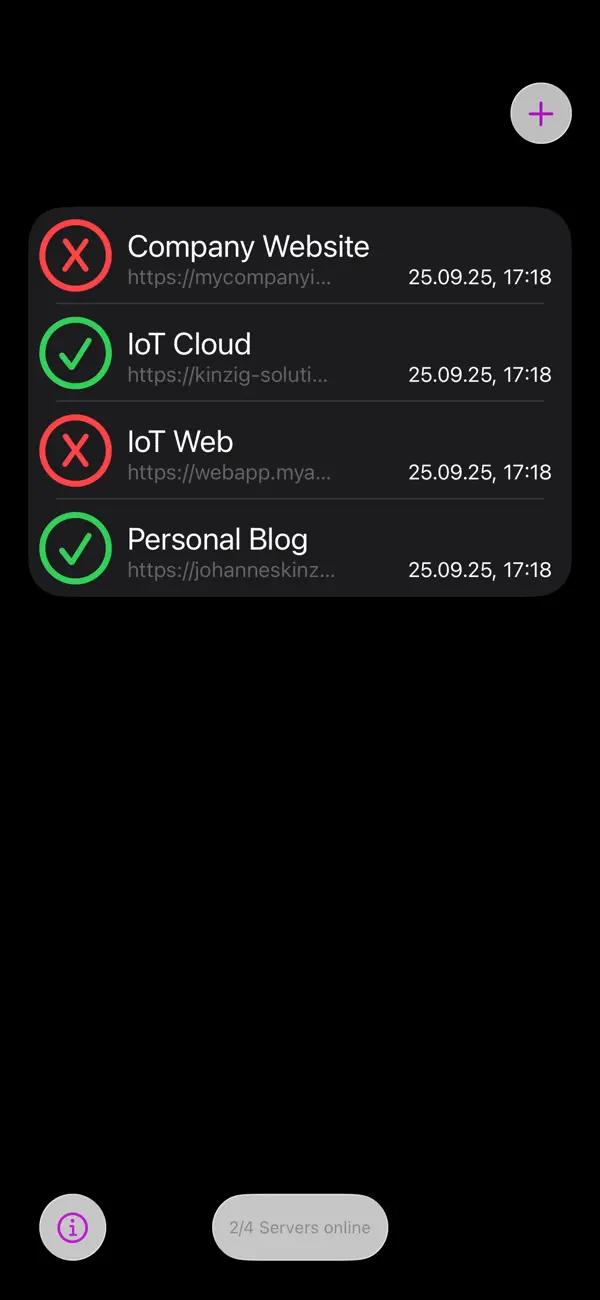 #5. WebServerMonitor (iOS) Av: Johannes Kinzig