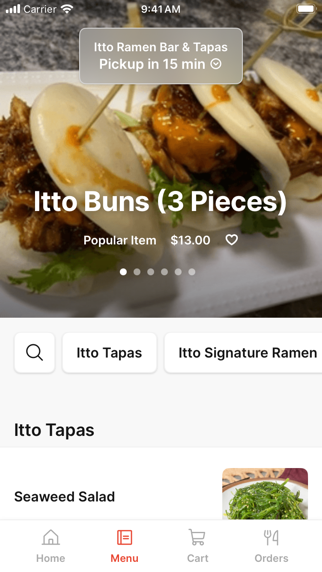 Itto Ramen Bar Tapas iPhone screenshot 2 - Food & Drink app
