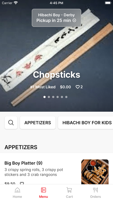 Hibachi Boy iPhone screenshot 2 - Food & Drink app