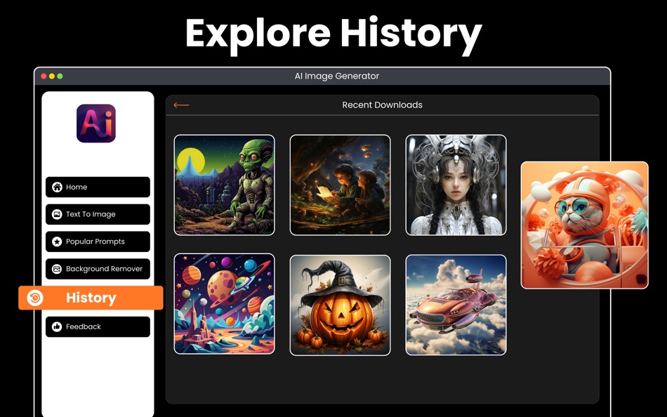 #5. AI Image Generator: Create Art (macOS) Ved: Zulfiqar Ali