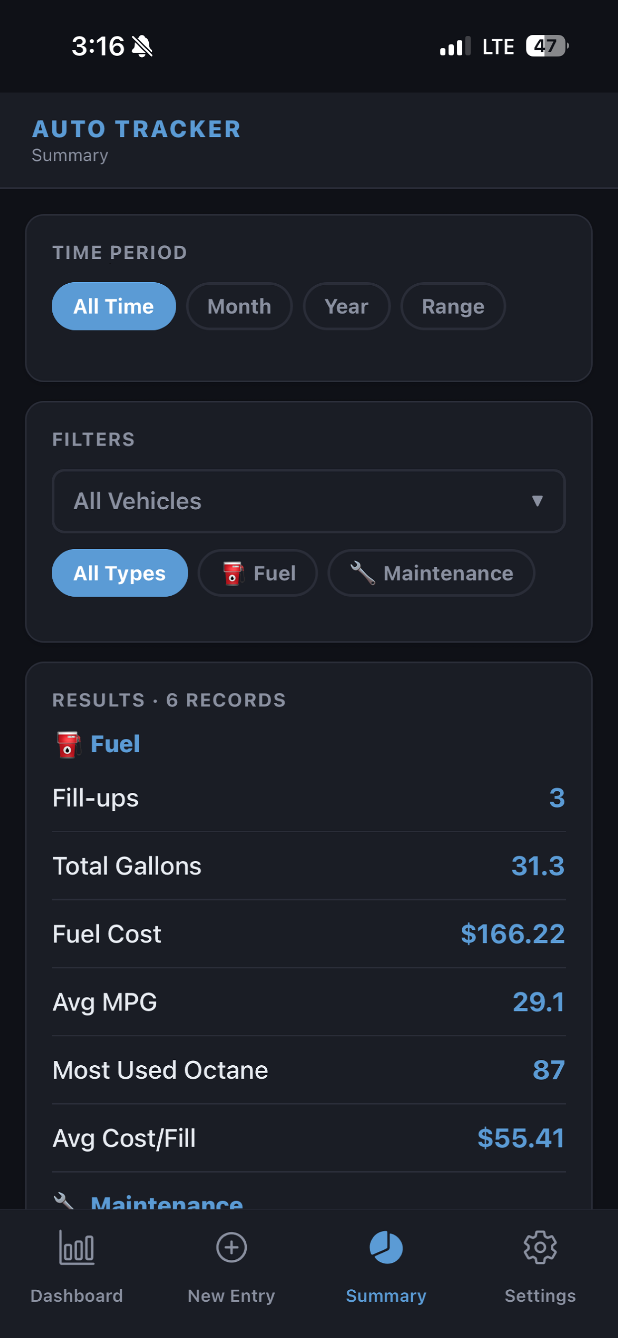 Auto Fuel & Maintenance screenshot 6