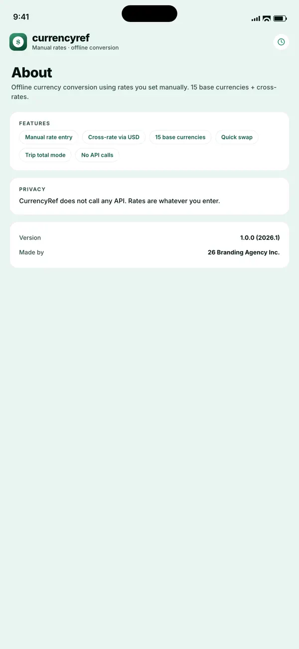 Screenshot #3 pour CurrencyRef Currency Converter