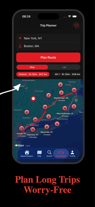 Charging Stations: EV Trip Map Screenshot 3 of 5