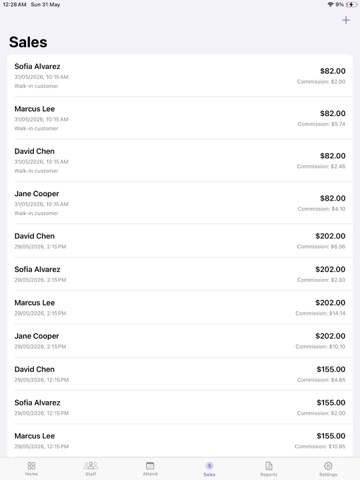 StaffSheet iPad screenshot