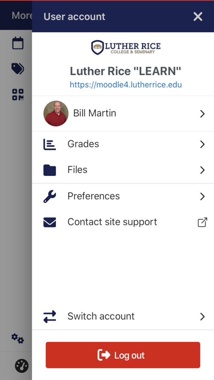 Luther Rice Moodle App