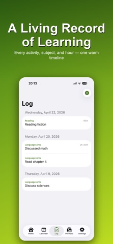 HomeSchoolLog iPhone screenshot