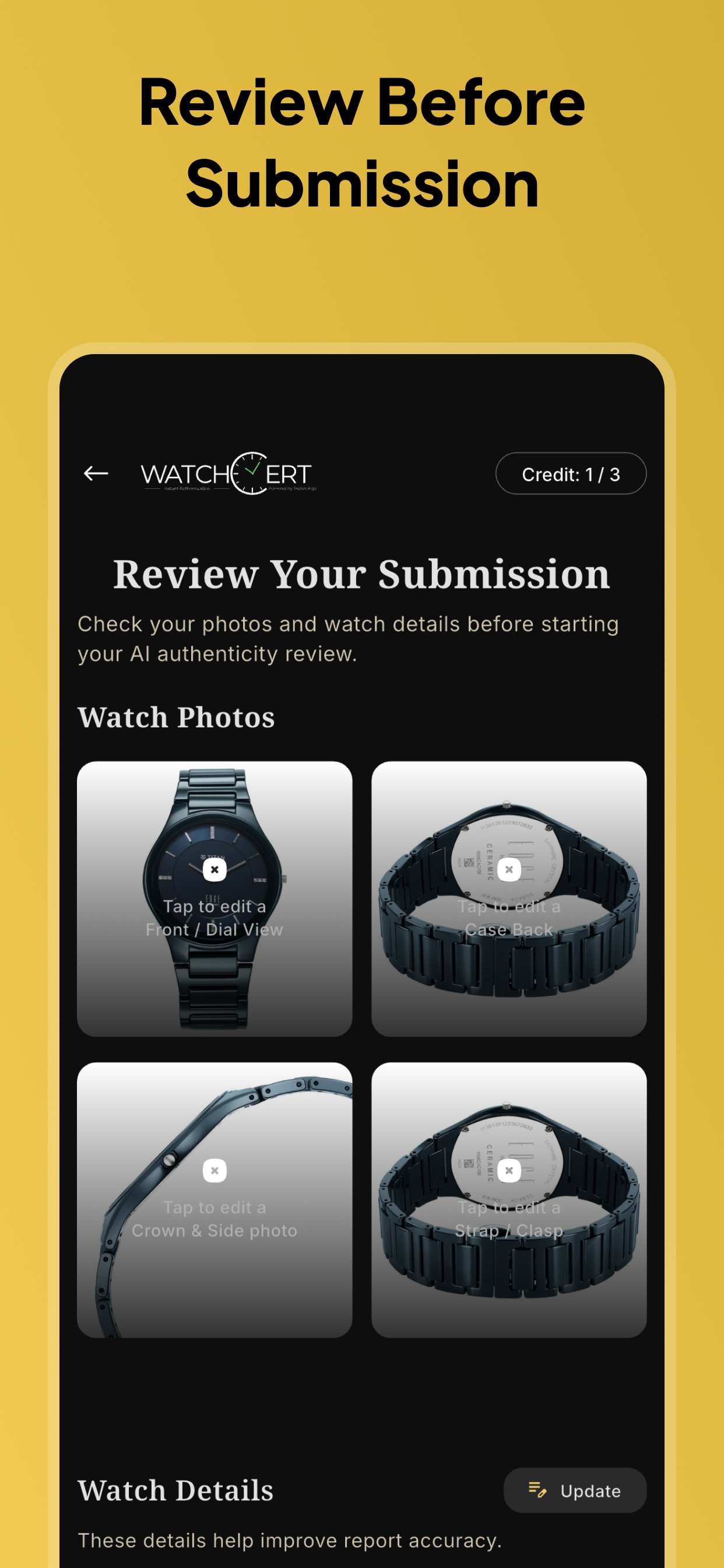 WatchCert: Watch Authenticator