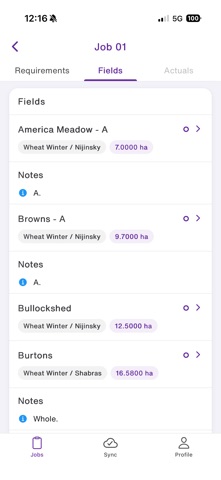 TELUS Crop Management screenshot