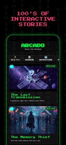 Arcado: Retro Story Simulator iPhone screenshot