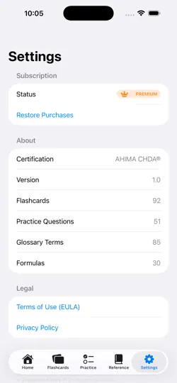 Capture d'écran de Certified Health Data Analyst sur iPhone 1