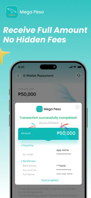 Mega Peso-PesoCash&Lending App iPhone screenshot 4