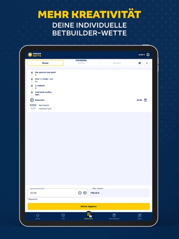 MERKUR BETS Sportwetten/Slots iPad screenshot 5