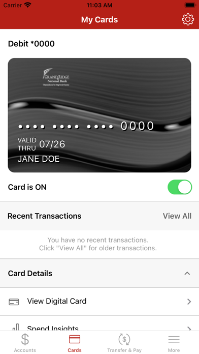 Grand Ridge Mobile Banking iPhone screenshot 6 - Finance app