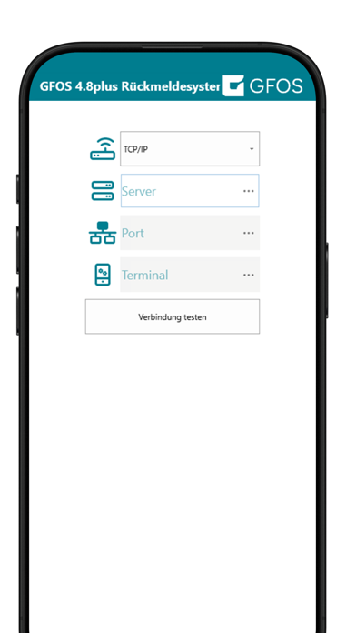 GFOS MES Terminal App Screenshot