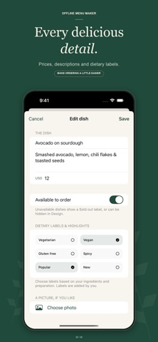 Offline Menu Maker Screenshot 5 of 8